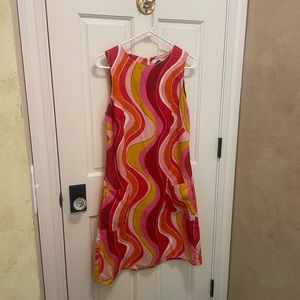 Colette wavy patterned dress Retro style